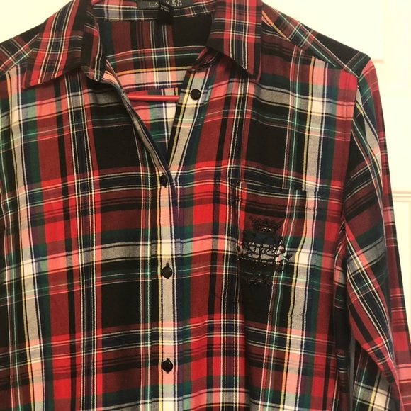 Ralph Lauren Plaid red/green. Crest Twill Shirt - Picture 2 of 6